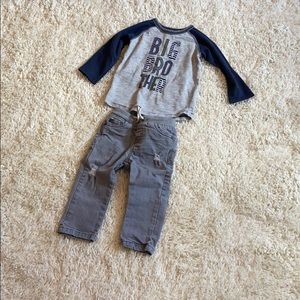 Big brother mud pie Shirt and jeans